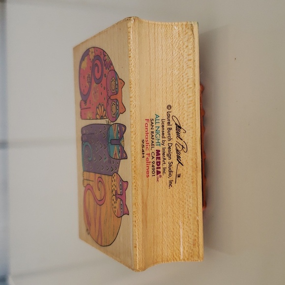 Laurel Burch Stamp 954H Laurel Burch Cat Stamp Laurel Burch 3 Cats - Picture 4 of 10